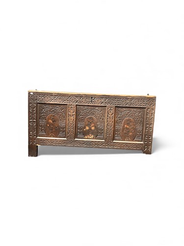 Lot 682 - An 19th century carved oak decorative fragment,...