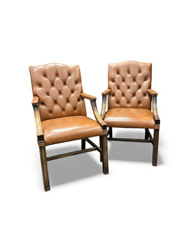 Lot 715 - A pair of George III style Gainsborough...