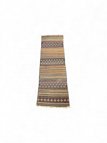 Lot 807 - A Turkish blue and brown soumak runner 229 x 74cm