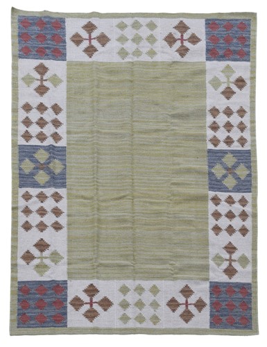 Lot 210 - A contemporary Scandinavian-inspired kelim carpet