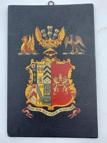 Lot 158 - A modern framed armorial with griffon and...