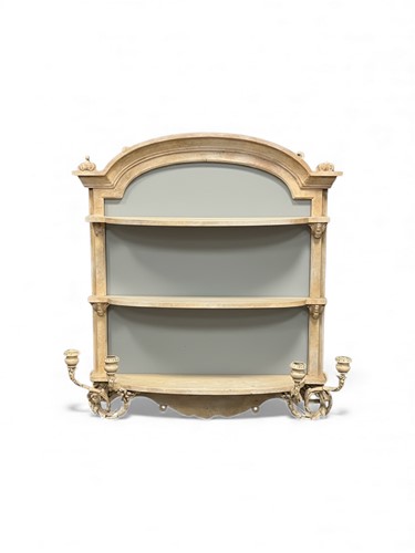 Lot 733 - A white painted wall mounted etagere wall...