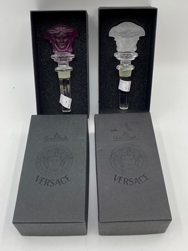 Lot 111 - Two moulded glass stoppers, Rosenthal for...