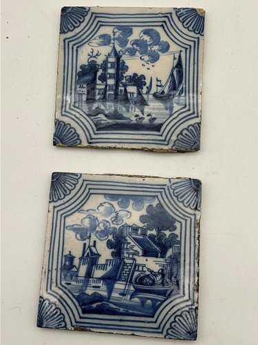 Lot 26 - A pair of 18th century Dutch Delft or tin...