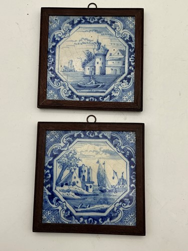 Lot 25 - A pair of late 18th century Delft or tin...