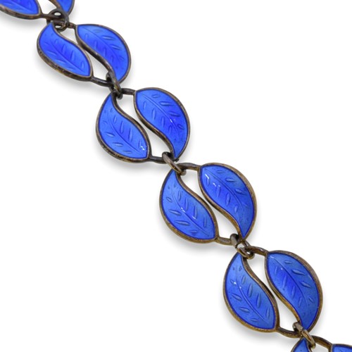 Lot 6 - David Anderson - A blue enamel bracelet