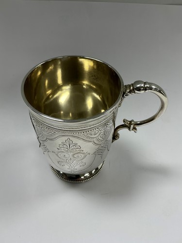 Lot 323 - A Victorian silver Christening mug, London...