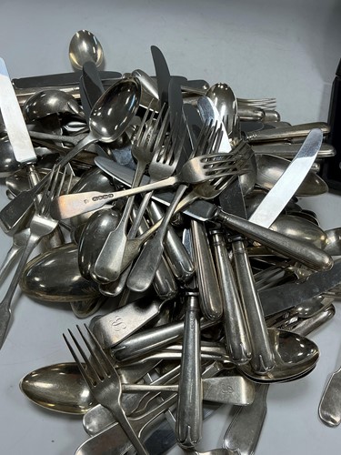Lot 298 - A canteen of hallmarked silver flatware to...