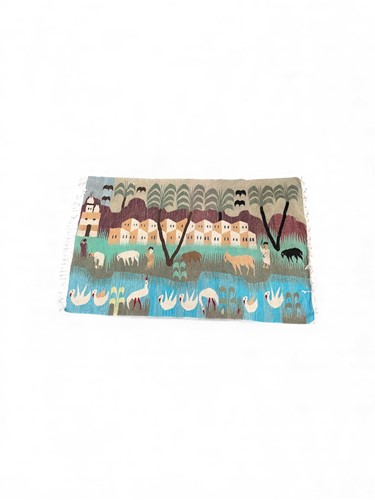 Lot 813 - A pictorial wool rug, modern, depicting a...