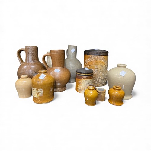 Lot 120 - A collection of stoneware items, 19th century...