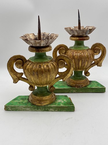 Lot 69 - A pair of Continental wooden architectural...