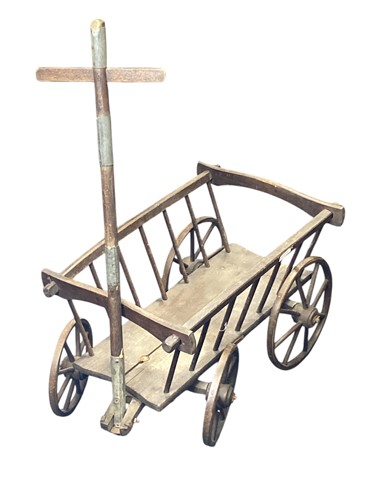 Lot 116 - Naether Child's pull along toy cart, marked...