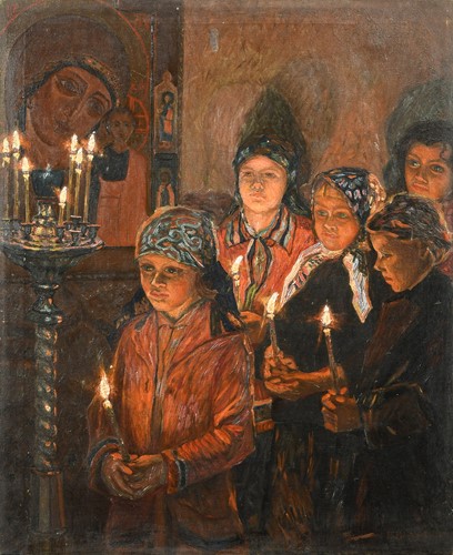 Lot 216 - Circle of Nikolay Bogdanov-Belsky (Russian, 1868-1945)