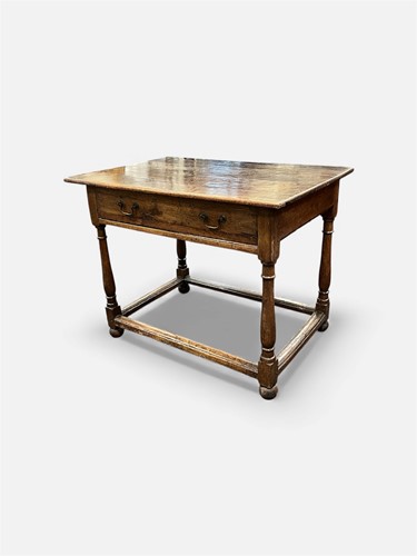 Lot 693 - An oak side table, 18th century and...