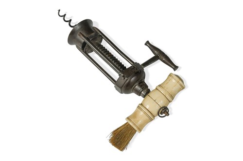Lot 369 - An English steel King's Patent corkscrew, circa 1820