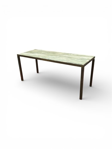 Lot 774 - A 20th century brass frame rectangular coffee...