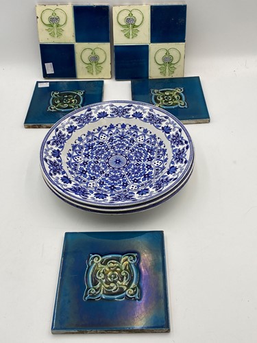 Lot 126 - Four Booths blue and white plates ‘Indian...