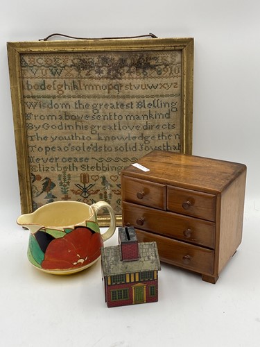 Lot 112 - A needlework sampler, by 'Elizabeth Stebbings...