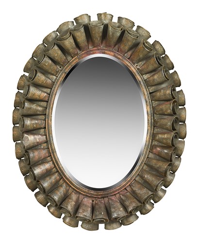 Lot 264 - A contemporary oval wall mirror
