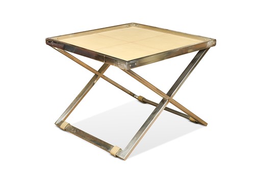 Lot 260 - A chrome butler's or side table