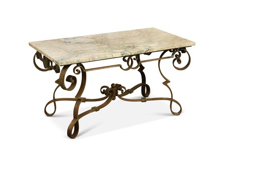 Lot 226 - An Art Deco marble-topped coffee table by Piquet, Lyon