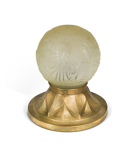 Lot 212 - Muller Frères, Luneville, a frosted glass ceiling light