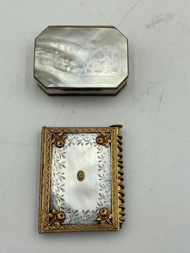 Lot 69a - A 19th century mother of pearl canted...