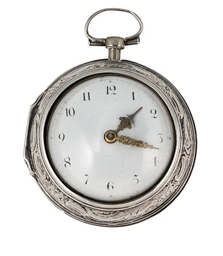 Lot 225 - Gabriel Leekey, London - An early 19th century silver pair cased verge pocket watch