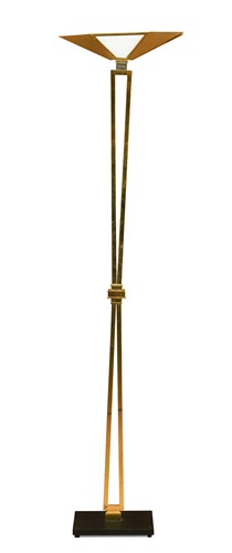 Lot 218 - Prearo, Italy, an Art Deco style brass uplighter, 1980s