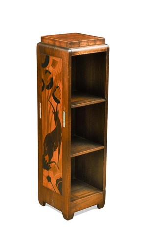Lot 214 - A small marquetry inlaid Art Deco bookcase