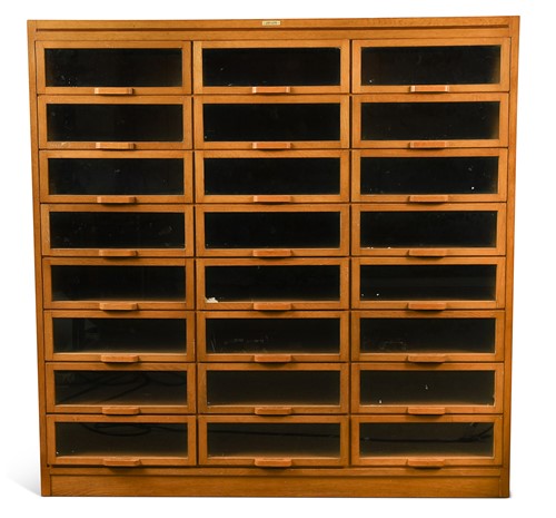 Lot 209 - An oak haberdashery cabinet, circa 1940s