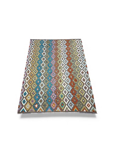 Lot 836 - A flat weave Kilim rug, decorated with a...