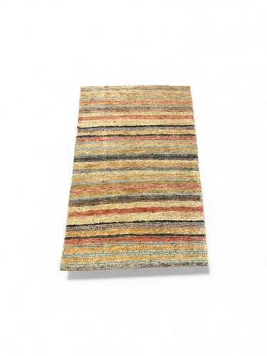 Lot 838 - A Gabbeh style wool rug, modern, with striped...