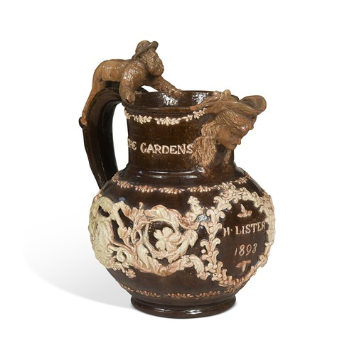 Lot 38 - Edward Bingham at Castle Hedingham, a rare pottery jug