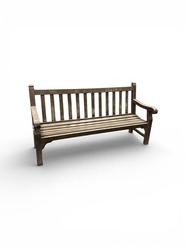 Lot 469 - A suite of brown painted teak garden furniture...