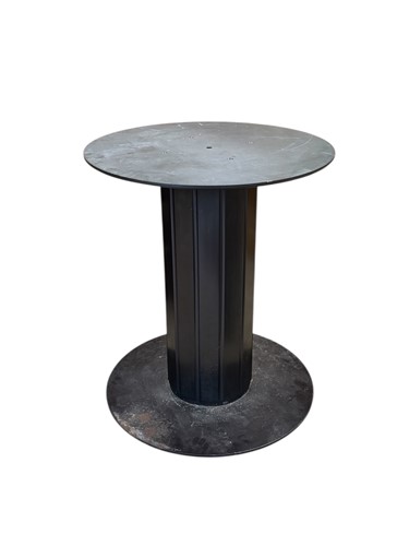 Lot 402 - Three bronzed or dark painted steel table...
