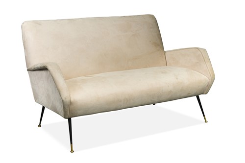 Lot 242 - A mid-century two-seat sofa