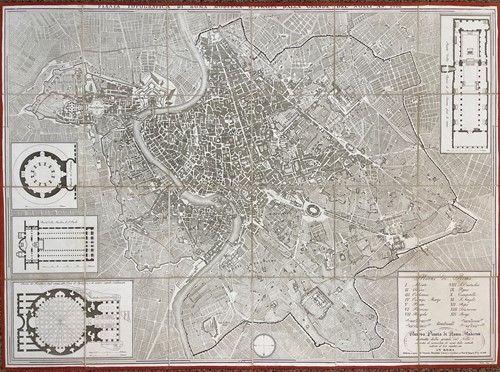 Lot 57 - A folding plan of Rome circa 1818