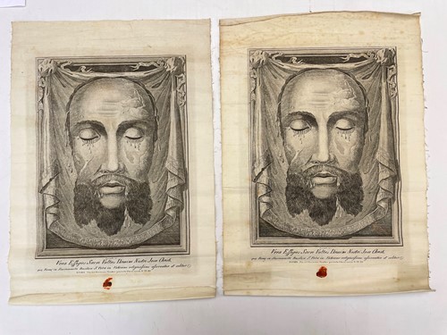Lot 25 - Two prints on silk by Puccinelli