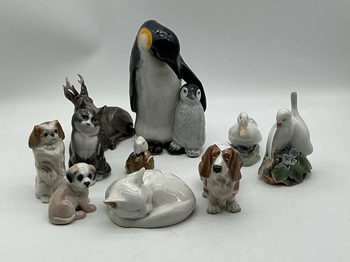 Lot 16 - A collection of Royal Copenhagen animals to...