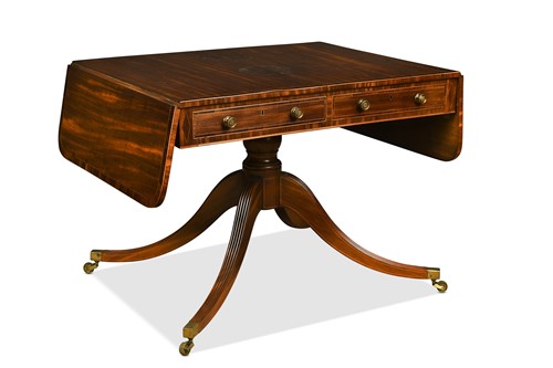 Lot 650 - A Regency mahogany and rosewood crossbanded sofa table