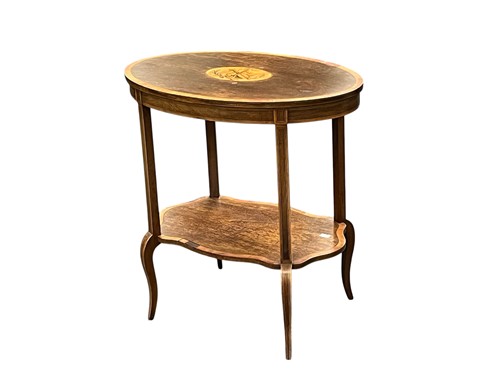 Lot 577 - An Edwardian mahogany and satinwood banded...
