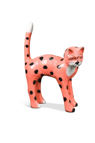 Lot 148 - A large fibreglass cat, 20th century