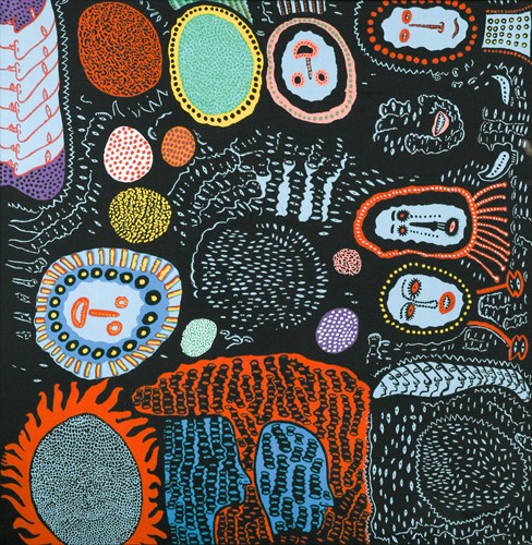 Lot 157 - Yayoi Kusama (Japanese 1929-), The Earth Goes Around Like This Today, 2016