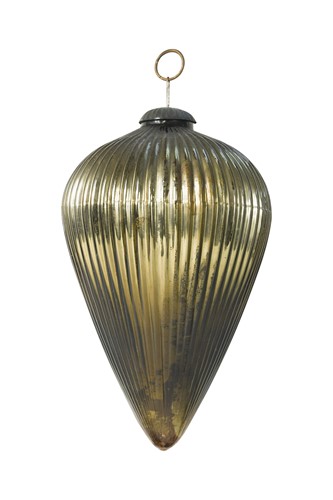 Lot 123 - A glass witches ball, 20th century