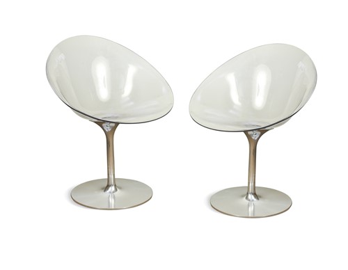 Lot 268 - Philippe Starck (b.1949) for Kartell, a pair of 'Eros' swivel chairs