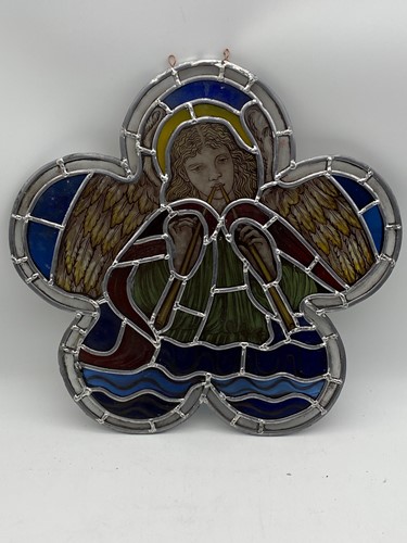 Lot 38 - After Burne Jones, a leaded stained glass...