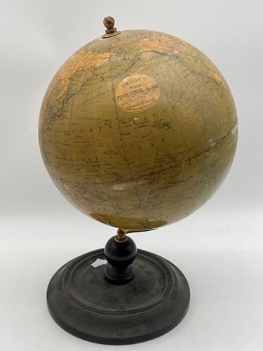 Lot 73 - A Philip's 9inch terrestrial globe on ebonised...