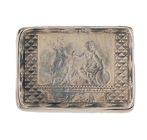 Lot 284 - A 19th century Russian silver snuff box