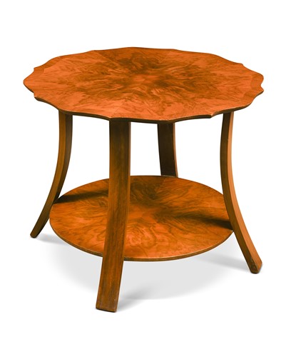 Lot 215 - An Art Deco figured walnut occasional table, circa 1940